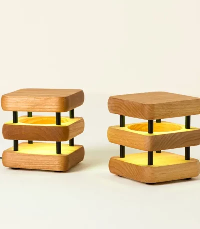 Long Distance Friendship Lamp - Wood