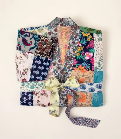 Repurposed Cotton Sari Robe