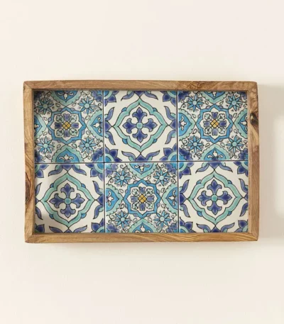 Sea & Sky Tunisian Tile Tray