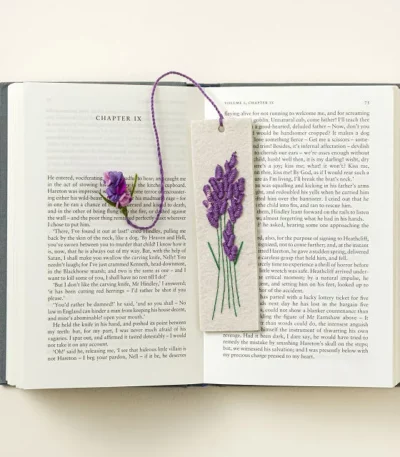 Blooming Lavender Scented Bookmark
