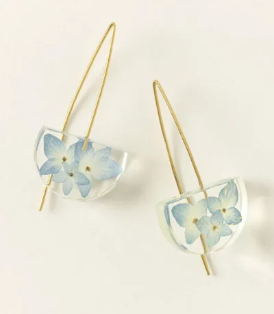 Blue Hydrangea Earrings