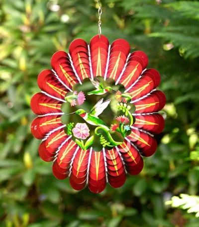 Fluttering Hummingbird Wind Spinner