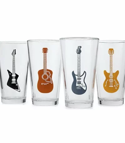 Guitar Glasses - Set Of 4