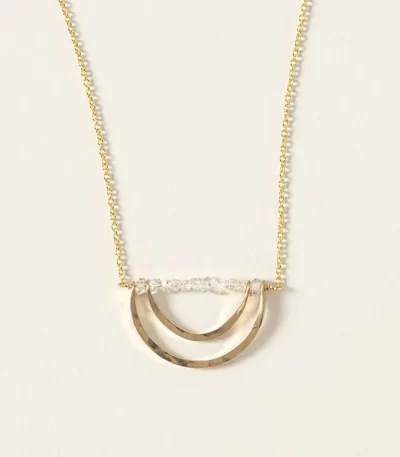 Herkimer Diamond Arc Necklace