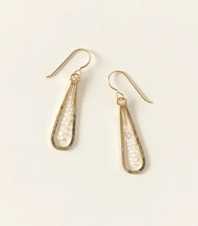 Herkimer Diamond Raindrop Earrings
