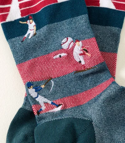 Home Run Baseball Embroidered Socks