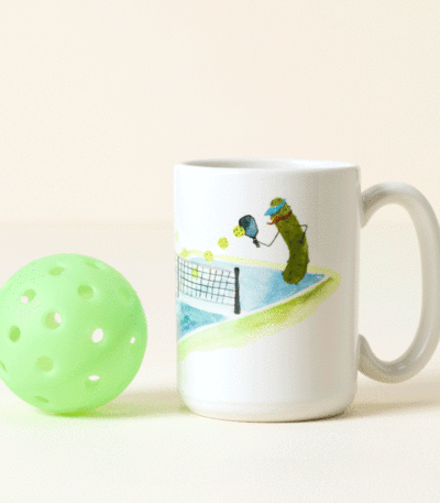 Pickles Playing Pickleball Mug