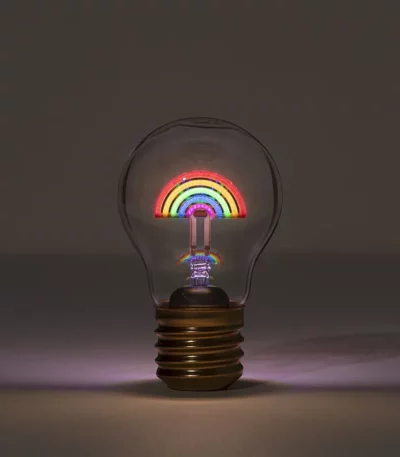 Rechargeable Cordless Magic Rainbow Light Bulb