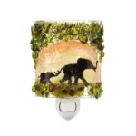 Recycled Glass Elephants Night Light 1