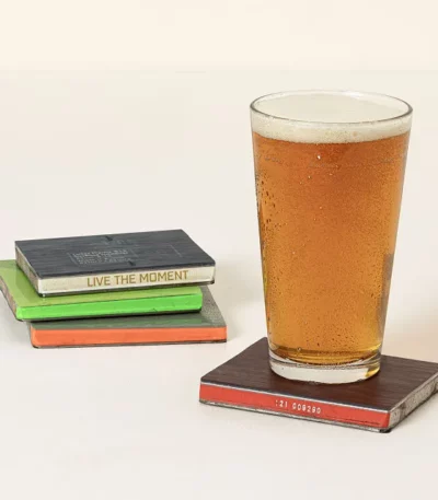 Recycled Ski Coasters Set