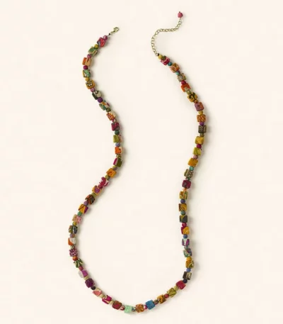 Repurposed Kantha Multi-color Necklace