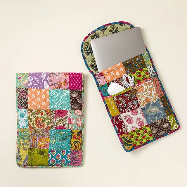 Handmade Gifts 38 Repurposed Sari Laptop Sleeve