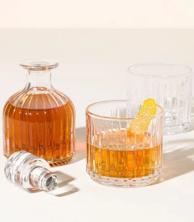 Stackable Whiskey Decanter & Glasses