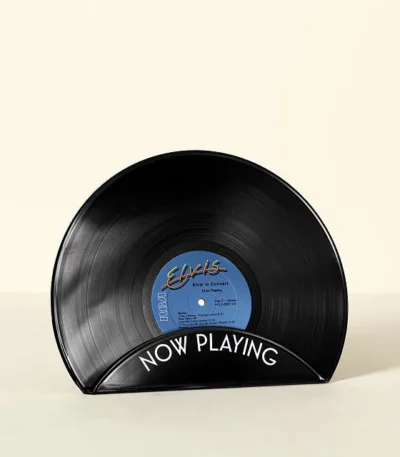 Upcycled Vinyl Album Cover Display
