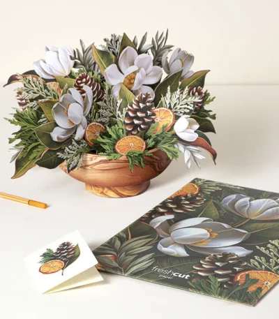 Winter Magnolia Pop-up Greeting Card