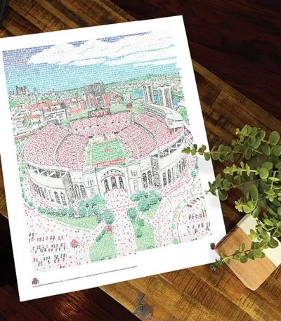 Art Of Words College Stadium Prints