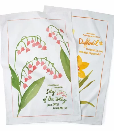 Birth Month Flower Tea Towels
