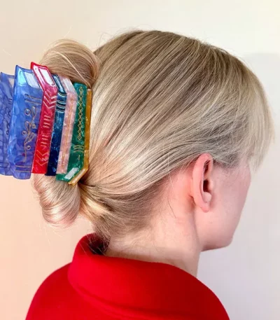 Book Lover’s Hand Painted Hair Clip