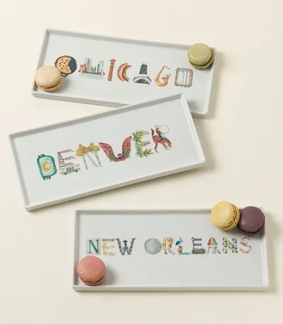 City Typography Serving Tray