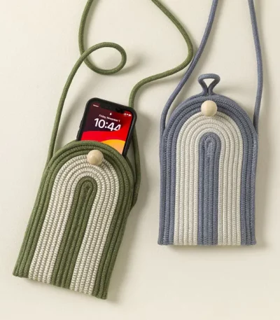 Crossbody Woven Phone Pouch