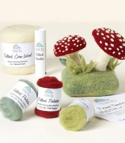 Diy Forest Toadstools Needle Felting Kit