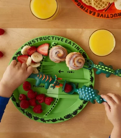 Dinosaur Plate And Utensils
