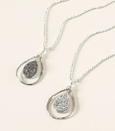 Druzy Drop Necklace
