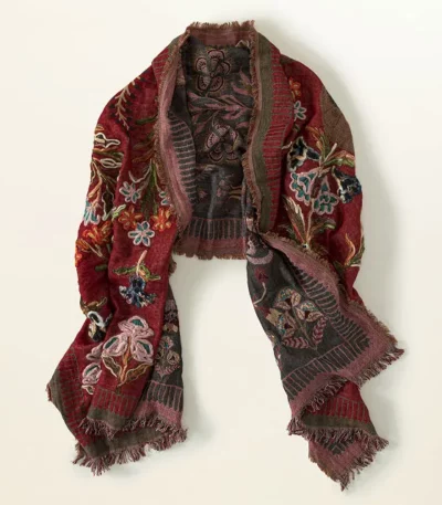 Embroidered Garden Wrap