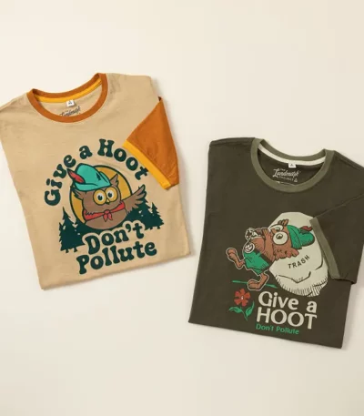 Give A Hoot Don't Pollute Ringer Tee