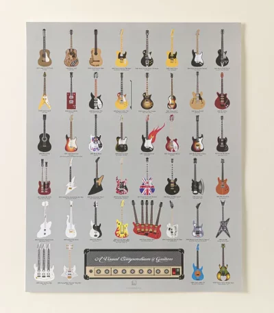 Guitars Of Rock History Poster