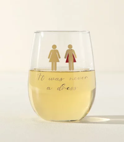 It Was Never A Dress Wine Glass