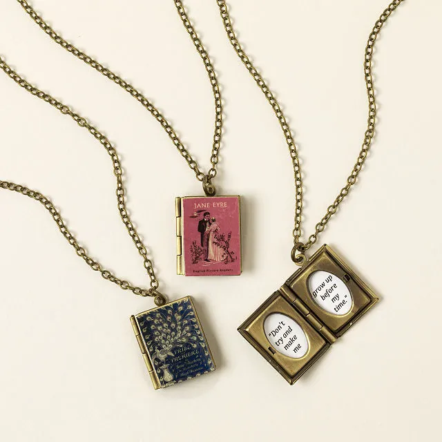Handmade Gifts 84 Literary Women Book Locket Necklace