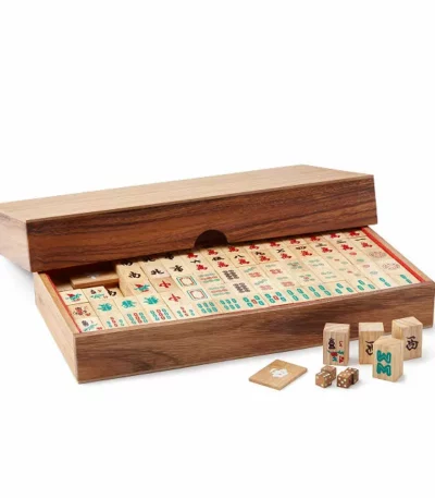 Mango Wood Artisan Mah Jong Set