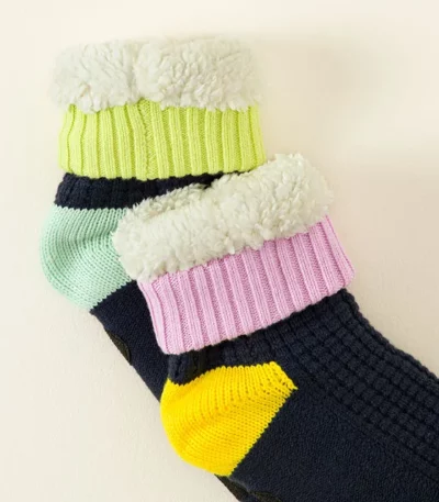 Mismatched Fleece Lined Slipper Socks