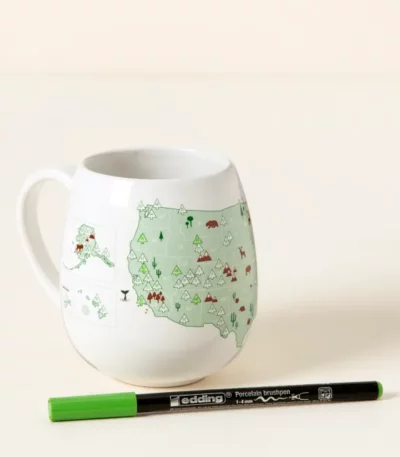 National Parks Color Map Mug