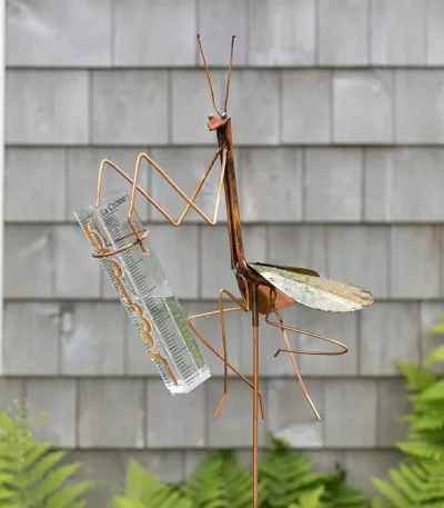 Praying Mantis Rain Gauge
