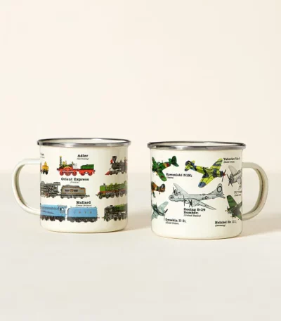 Retro Planes Or Trains Mug