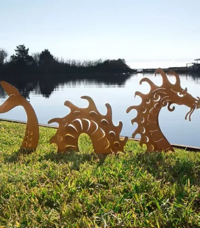Sea Serpent Garden Sculpture