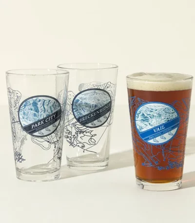 Ski Resort Map Glass
