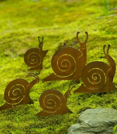 Snail Family Garden Sculpture Set