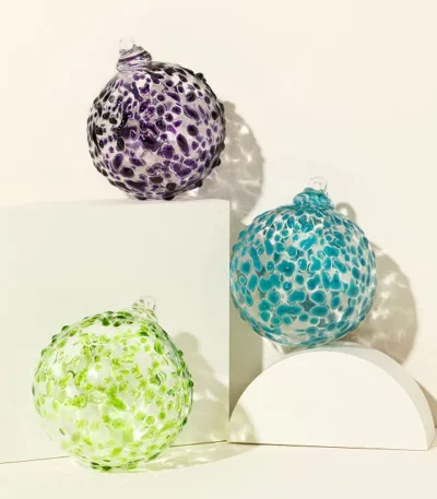 Speckled Glass Birthstone Ornaments