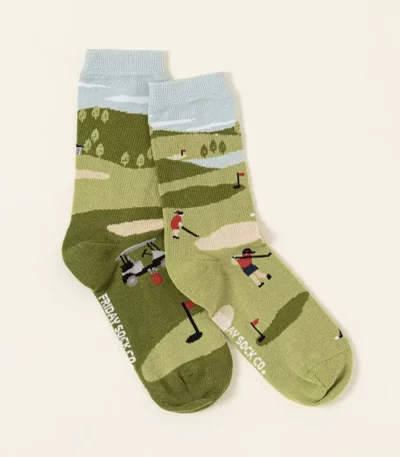 Tee Time Mismatched Golfer's Socks
