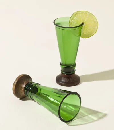 Upcycled Bottle Shot Glasses – Set Of 2