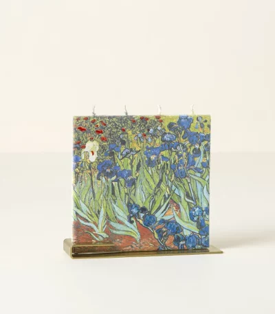 Vincent Van Gogh Irises Flat Candle