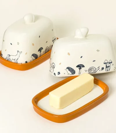 Woodland Creatures Butter Dish