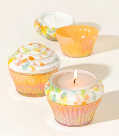 Birthday Cupcake Glass Candle