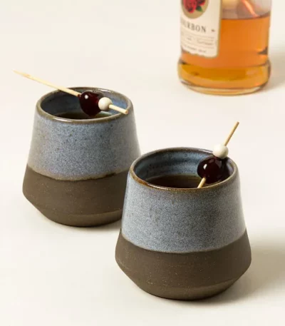 Ceramic Whiskey Tumblers – Set Of 2