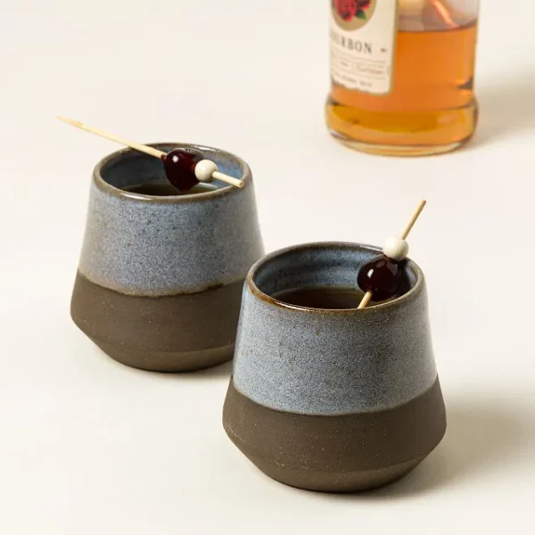 Ceramic Whiskey Tumblers – Set Of 2