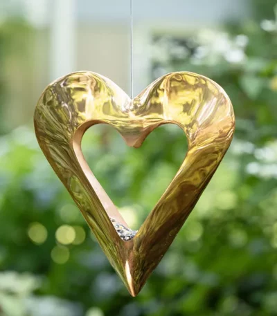 Copper Heart Bird Feeder