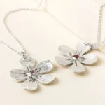 Handmade Forget-me-not Birthstone Necklace 1